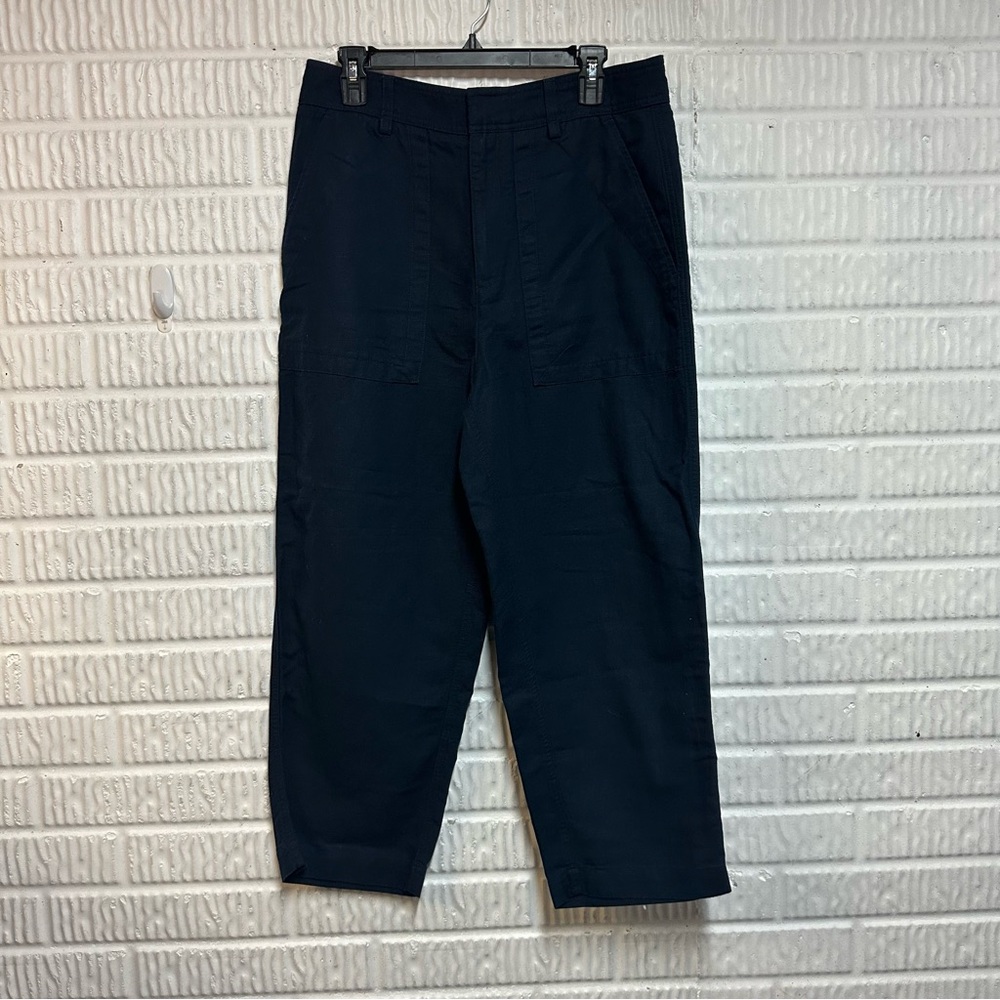 NWT Linen Blend Banana Republic Navy High Waisted Pants – size 10 regular
